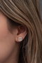 Heliophilia Silver Pendientes de Plata de Ley 925 con Circon y Baño de Oro
